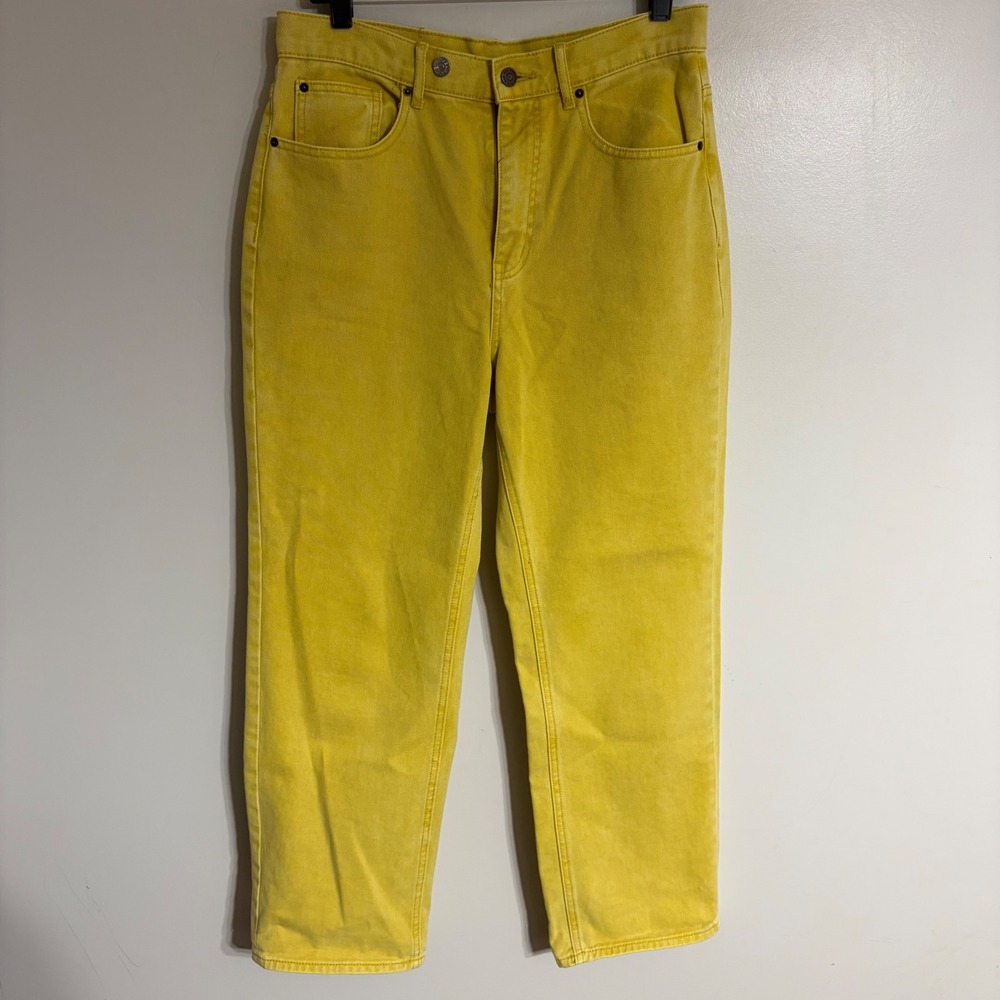 BDG Urban Outfitters Cowboy Jean Yellow High Rise Straight Leg Size 30
